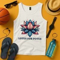 Lotus For Potus Usa Election Red White And Blue Tank Top thumb 4