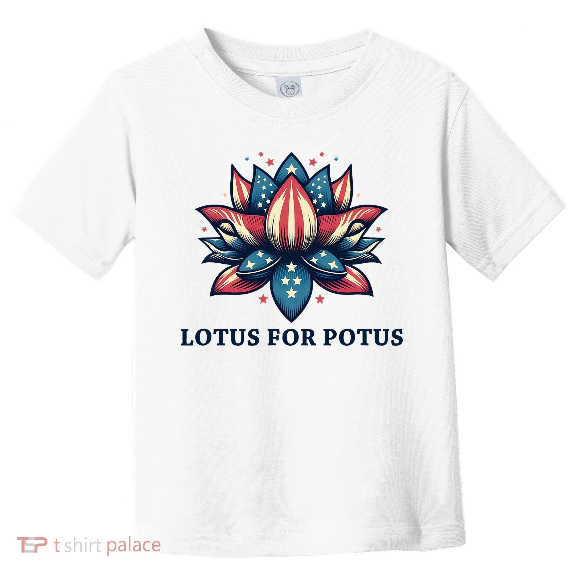 Lotus For Potus Usa Election Red White And Blue Toddler T-Shirt