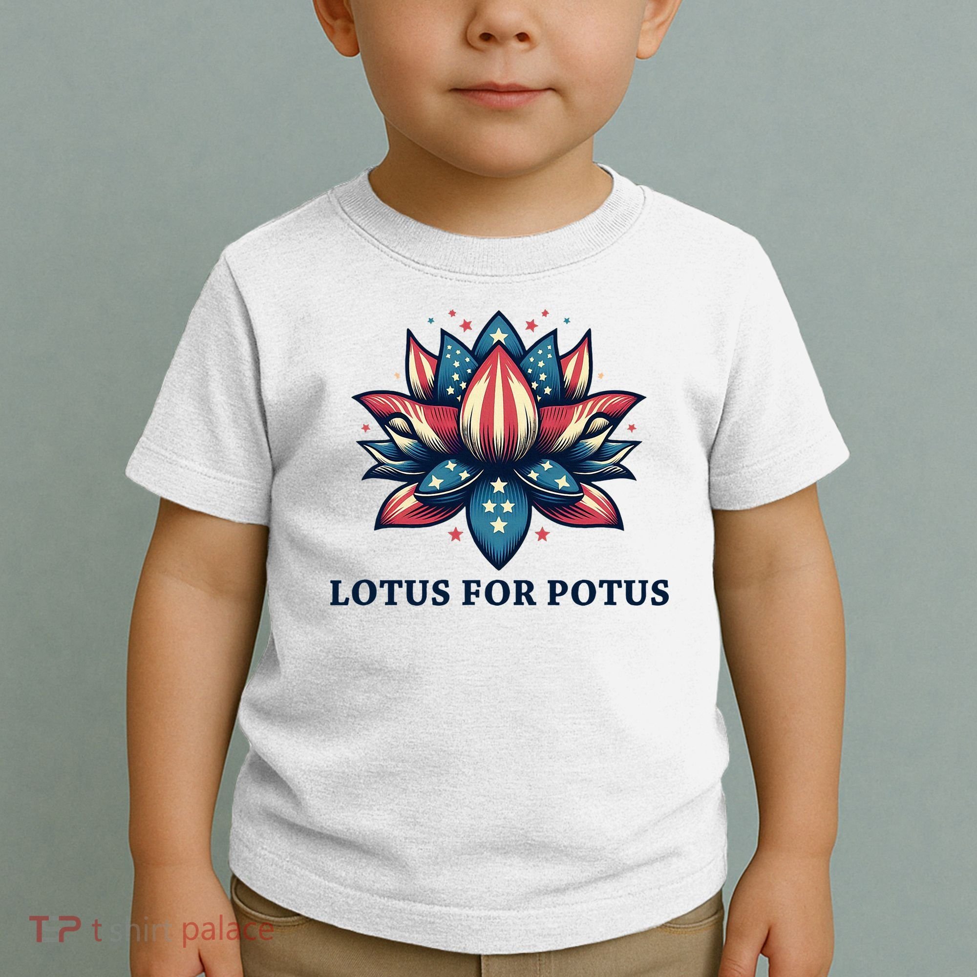 Lotus For Potus Usa Election Red White And Blue Toddler T-Shirt