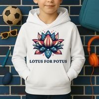 Lotus For Potus Usa Election Red White And Blue Kids Hoodie thumb 2