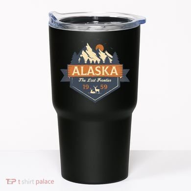 Last Frontier Retro Alaska Tumbler