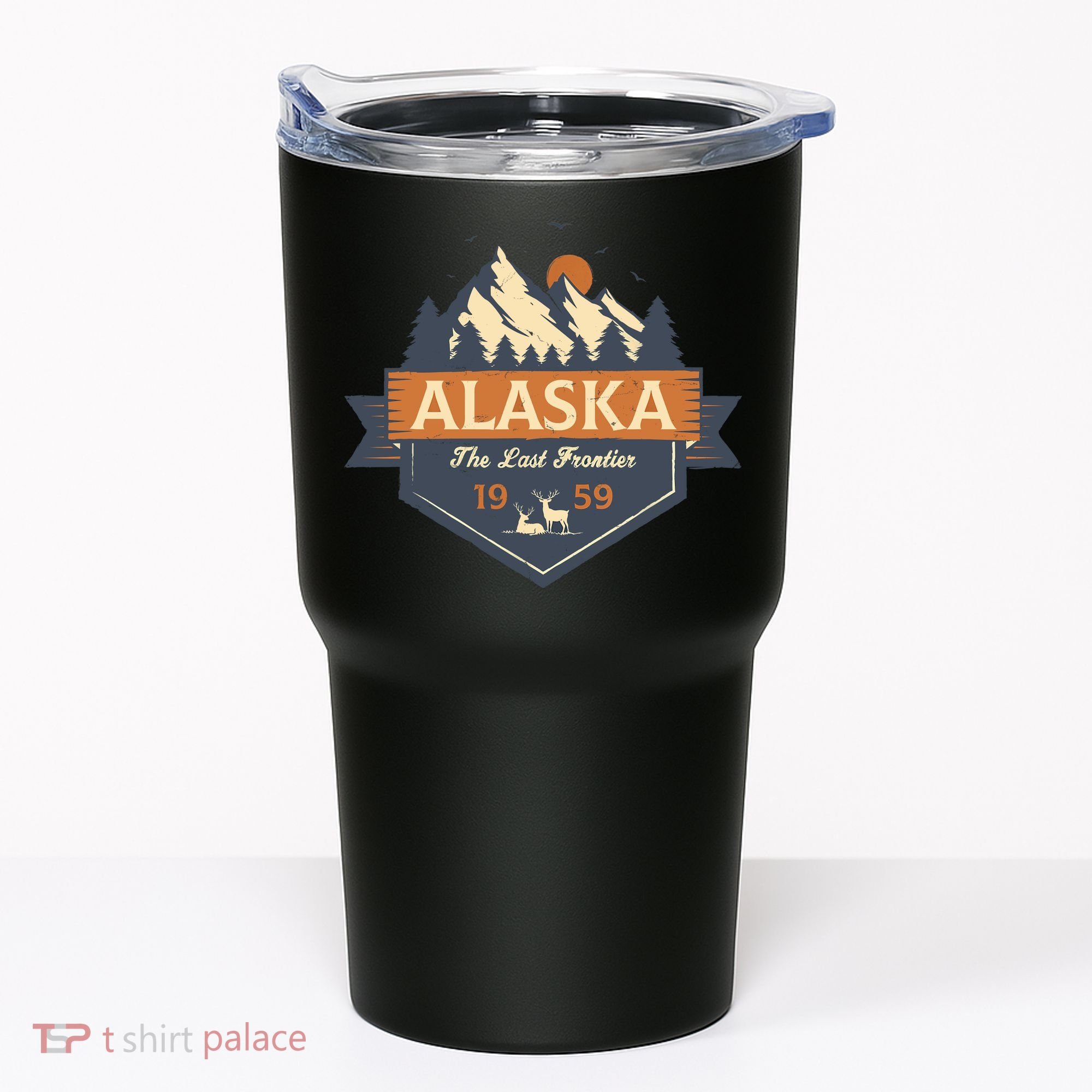 Last Frontier Retro Alaska Tumbler