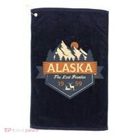 Last Frontier Retro Alaska Golf Towel thumb 0