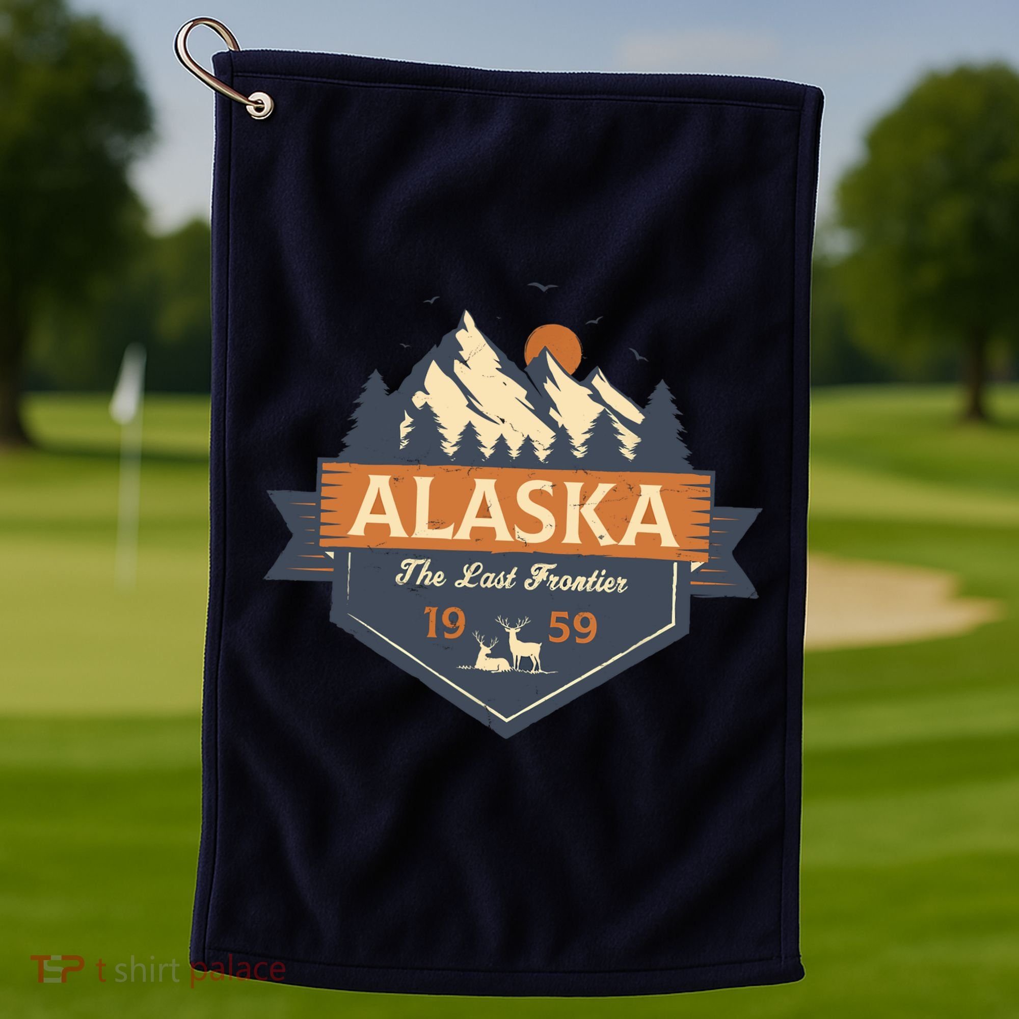 Last Frontier Retro Alaska Golf Towel