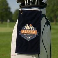 Last Frontier Retro Alaska Golf Towel thumb 2