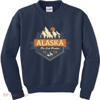 Last Frontier Retro Alaska Kids Sweatshirt thumb 0
