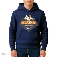 Last Frontier Retro Alaska Kids Hoodie thumb 4