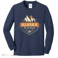 Last Frontier Retro Alaska Kids Long Sleeve Shirt thumb 0