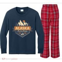 Last Frontier Retro Alaska Kids Long Sleeve Plaid Pajama Set thumb 0
