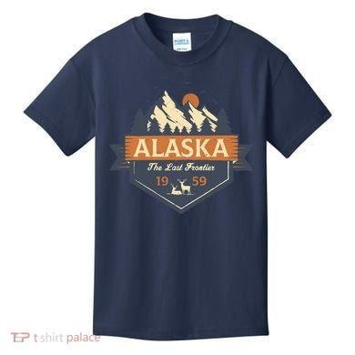 Last Frontier Retro Alaska Kids T-Shirt