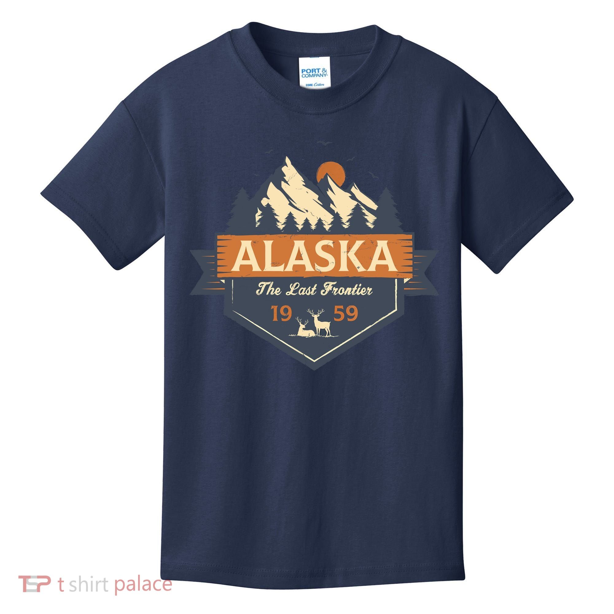 Last Frontier Retro Alaska Kids T-Shirt