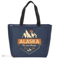 Last Frontier Retro Alaska Tote Bag thumb 0