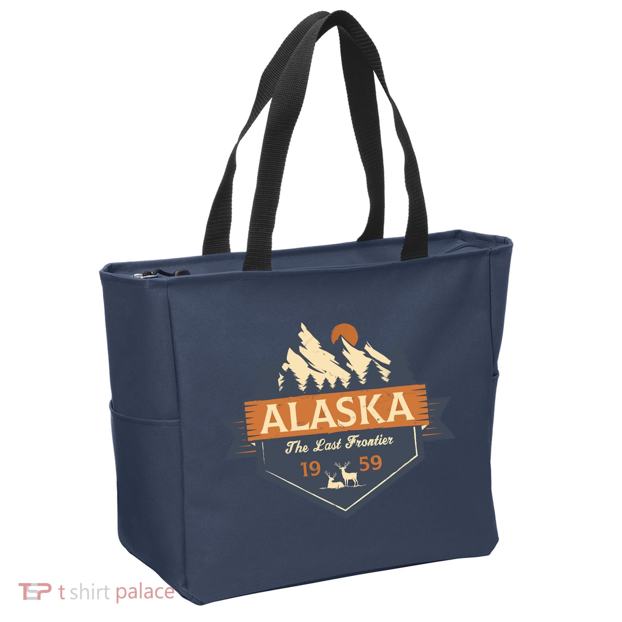 Last Frontier Retro Alaska Tote Bag
