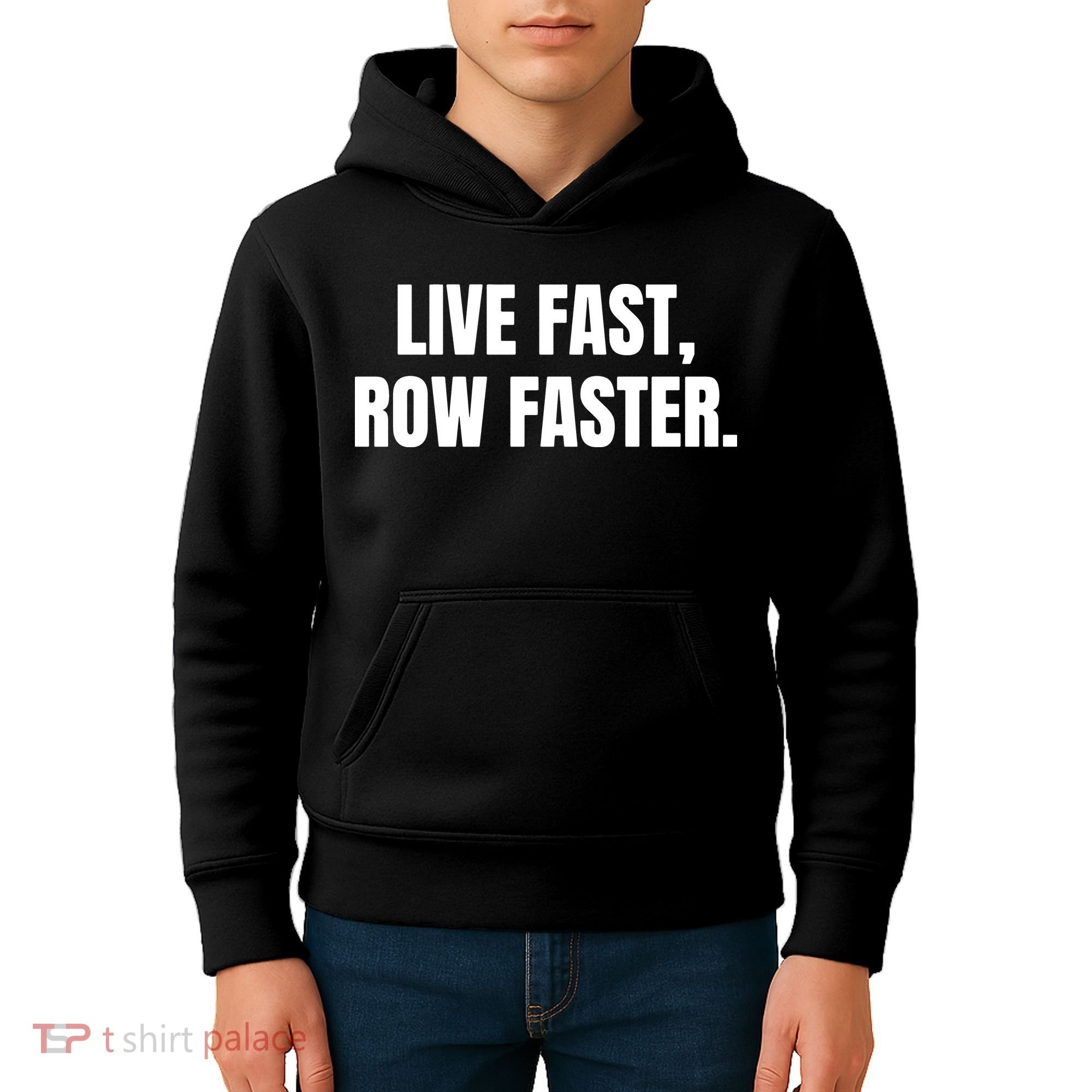 Live Fast, Row Faster Rowing Crew Team Kids Hoodie