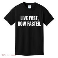 Live Fast, Row Faster Rowing Crew Team Kids T-Shirt thumb 0