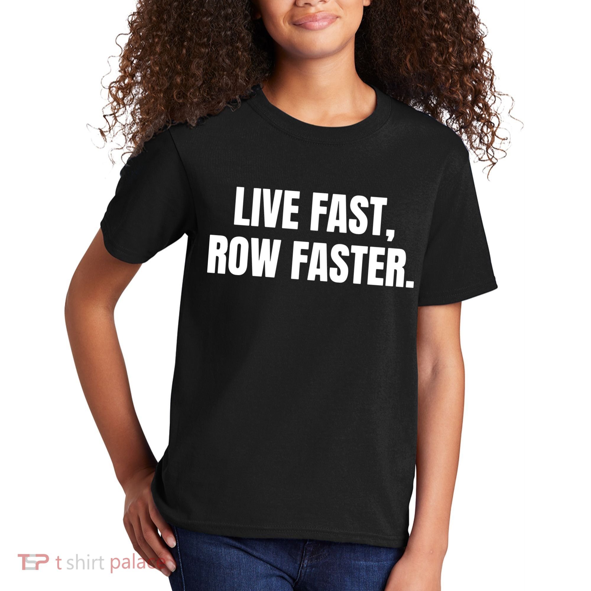 Live Fast, Row Faster Rowing Crew Team Kids T-Shirt