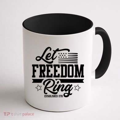 Let Freedom Ring Established 1776 Coffee Mug back
