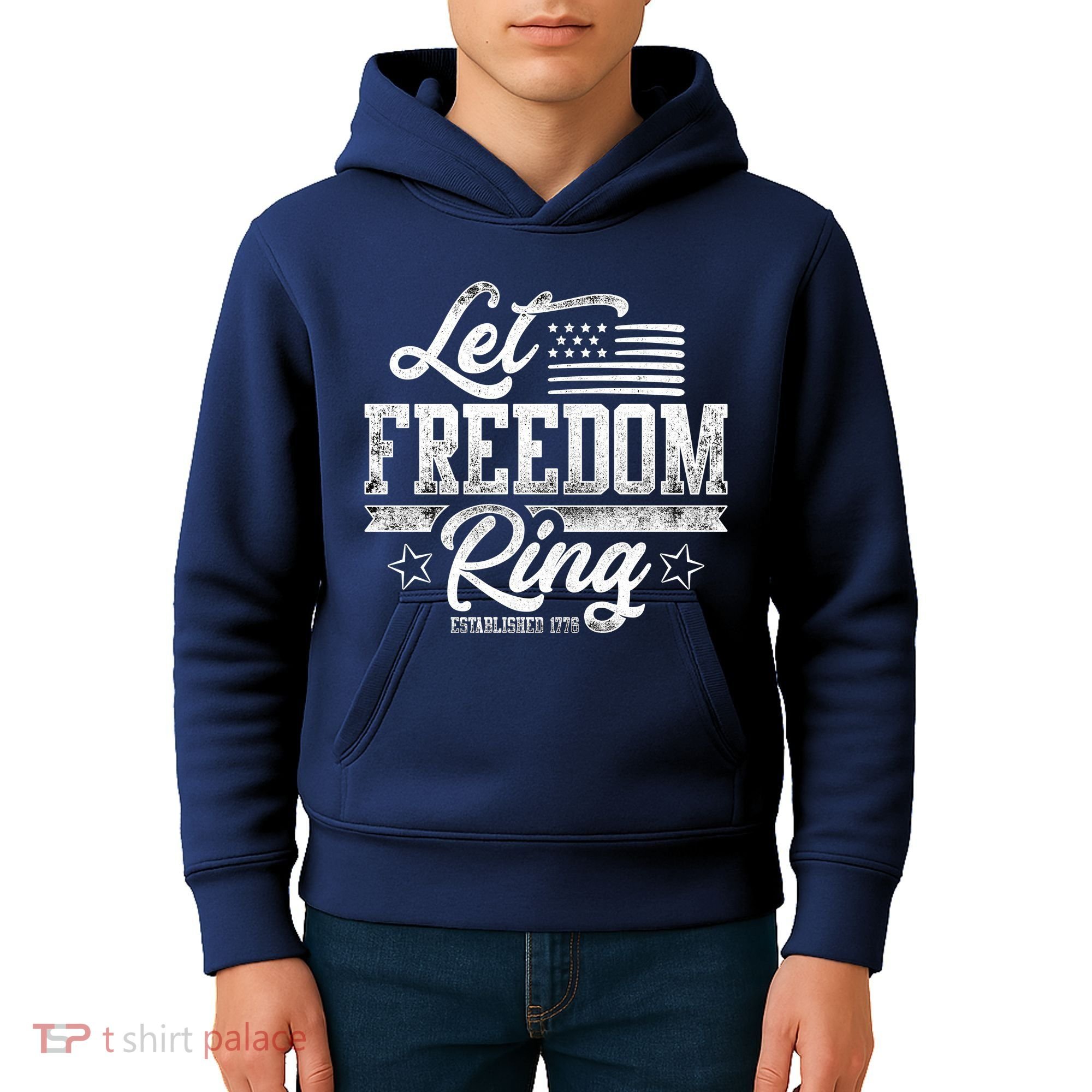 Let Freedom Ring Established 1776 Kids Hoodie