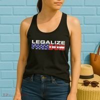 Legalize Freedom Republican American Flag I Voted For Trump Women's Tank Top thumb 2