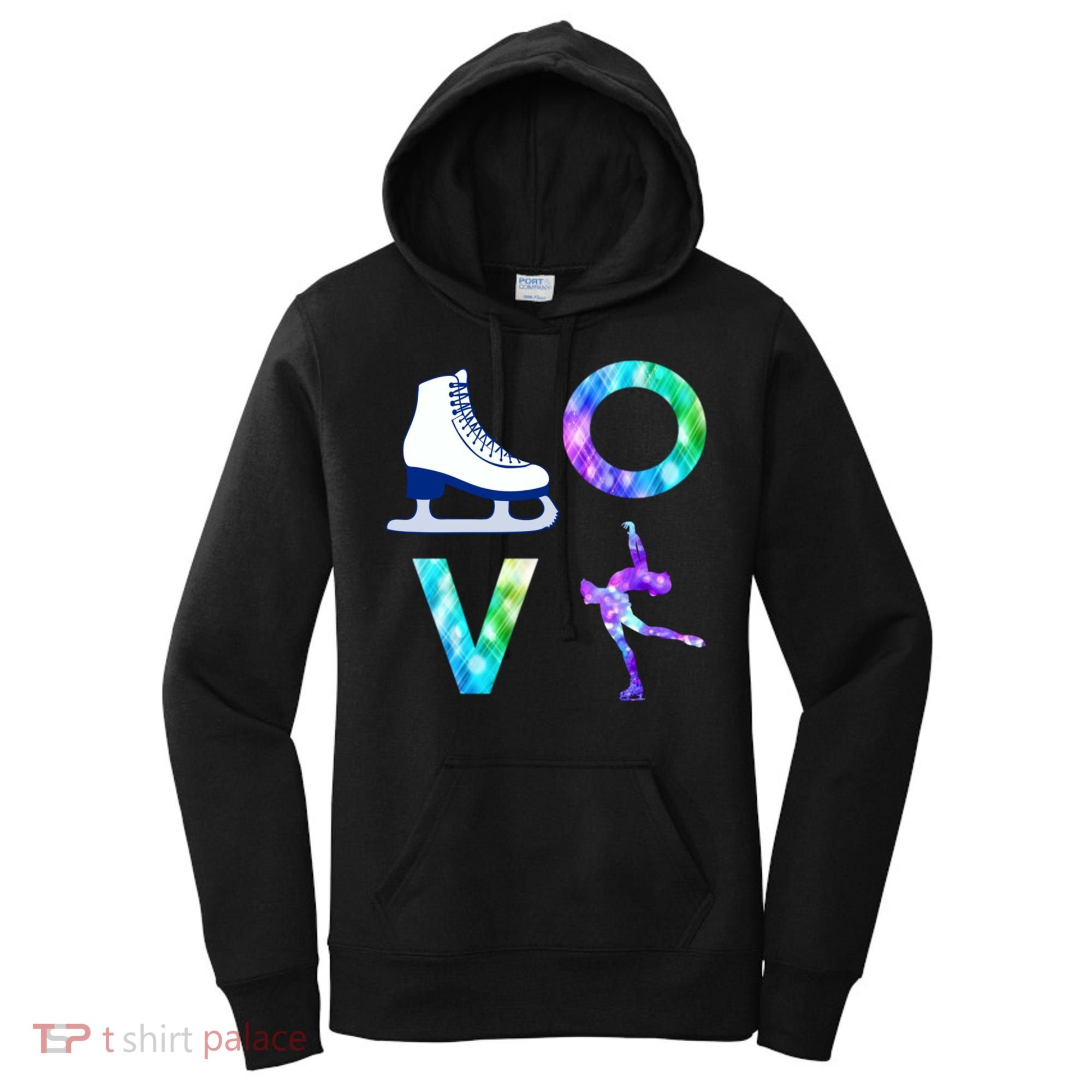 Love Figure Skating Ice Skater Girls Gift Women's Hoodie