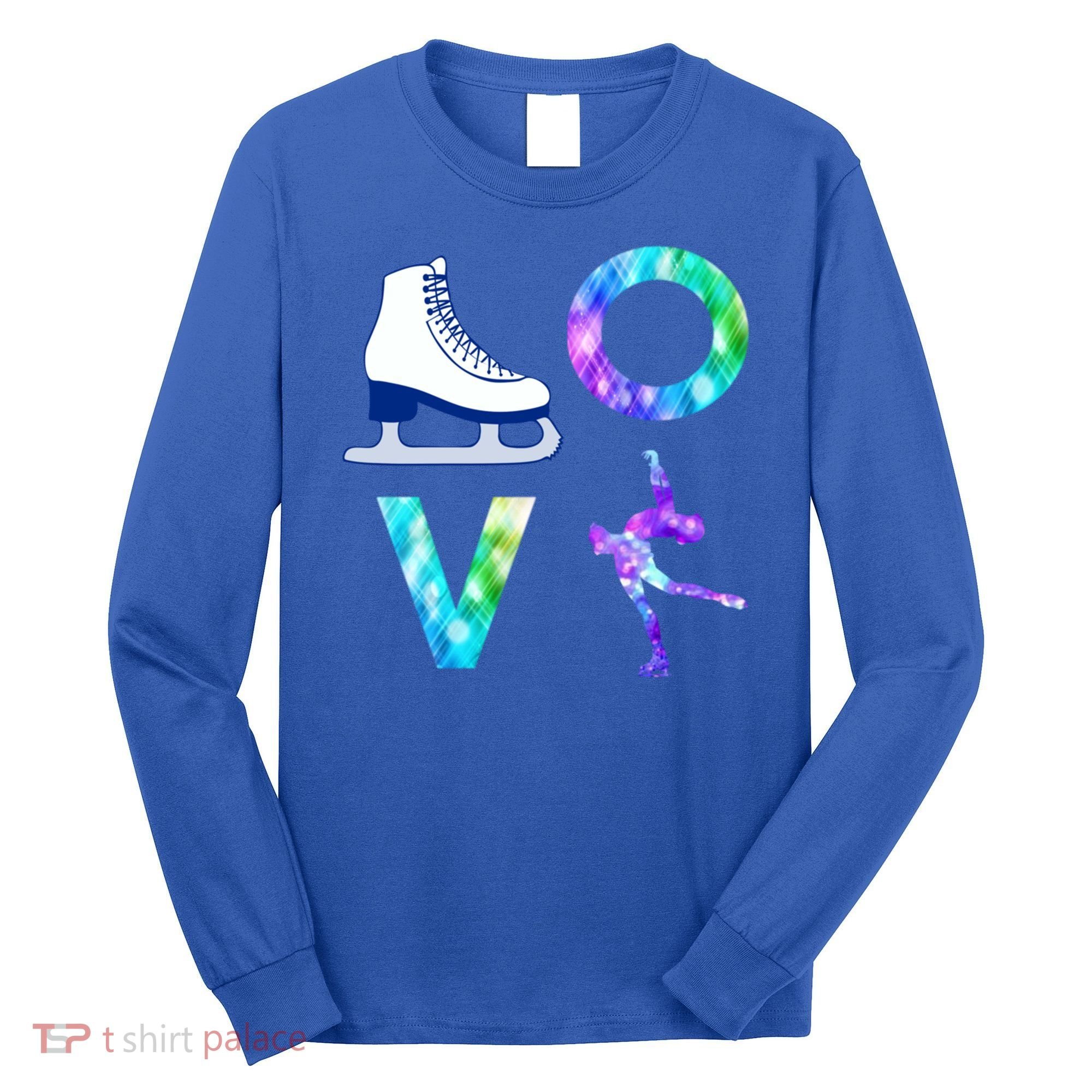 Love Figure Skating Ice Skater Girls Gift Long Sleeve Shirt