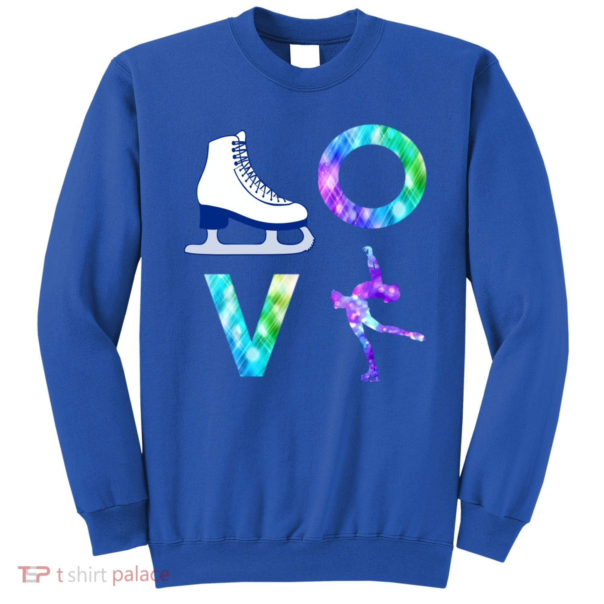 Love Figure Skating Ice Skater Girls Gift Sweatshirt