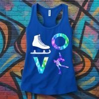 Love Figure Skating Ice Skater Girls Gift Women's Tank Top thumb 3