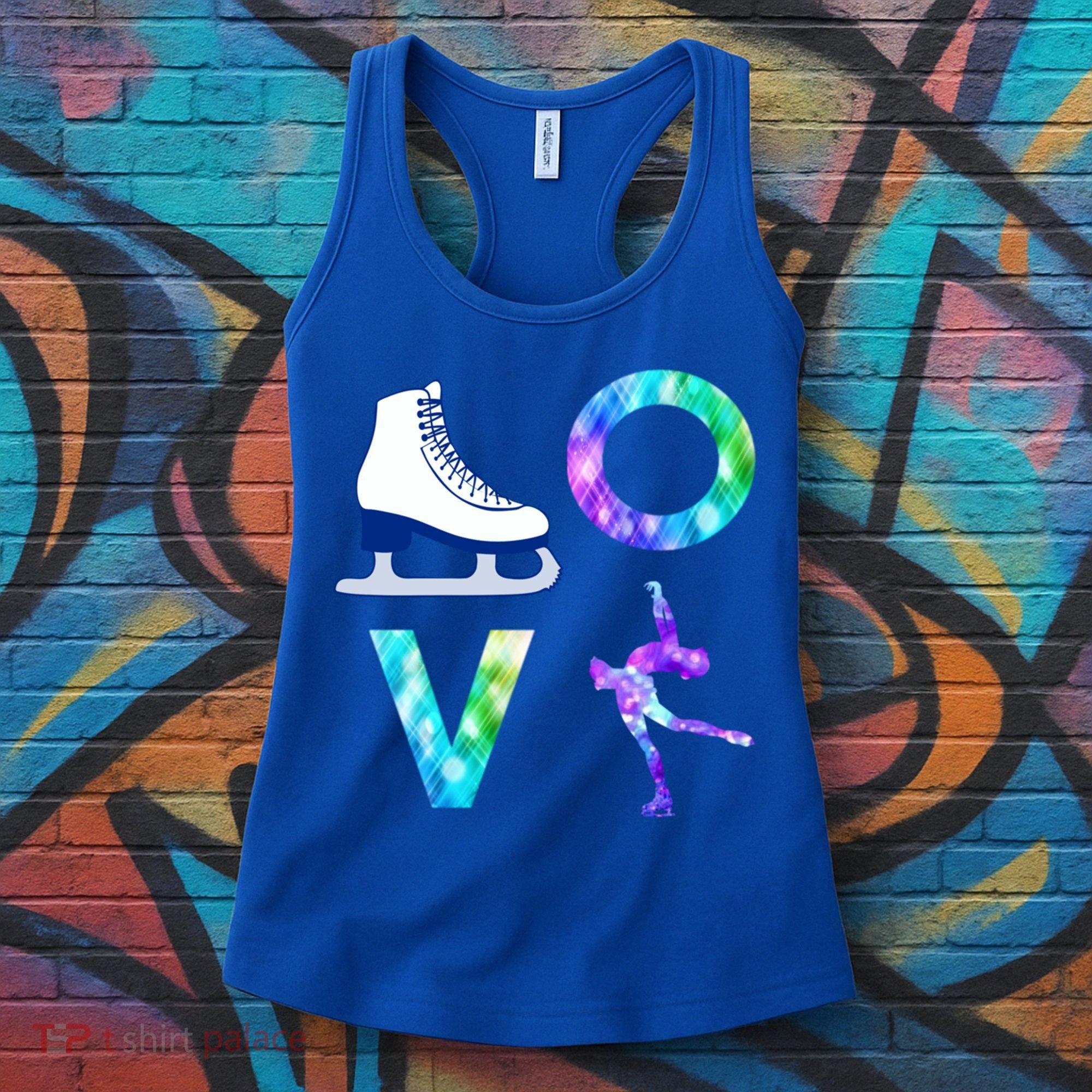 Love Figure Skating Ice Skater Girls Gift Women's Tank Top