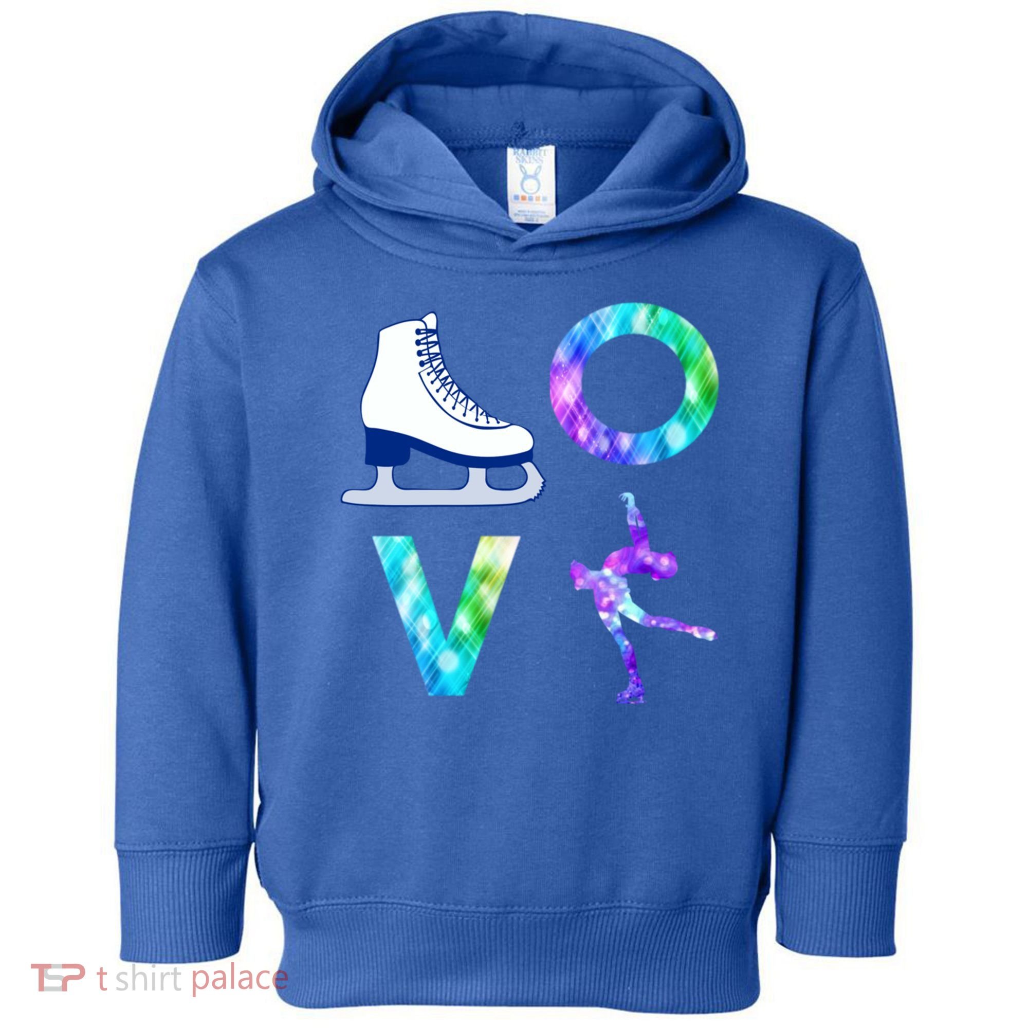 Love Figure Skating Ice Skater Girls Gift Toddler Hoodie