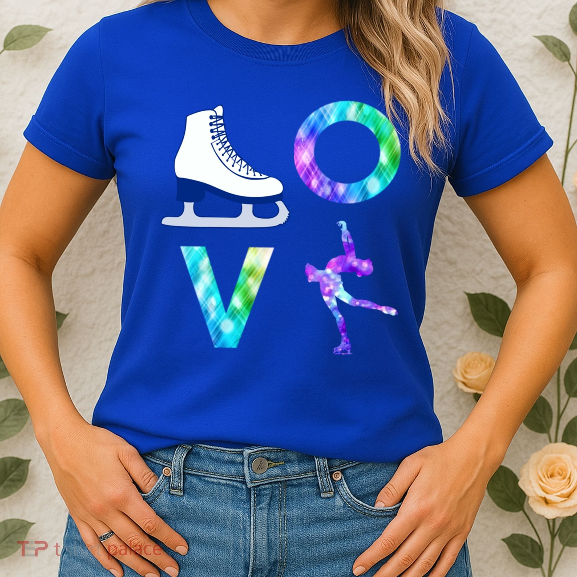 Love Figure Skating Ice Skater Girls Gift Women's T-Shirt