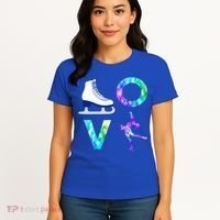 Love Figure Skating Ice Skater Girls Gift Women's T-Shirt thumb 4