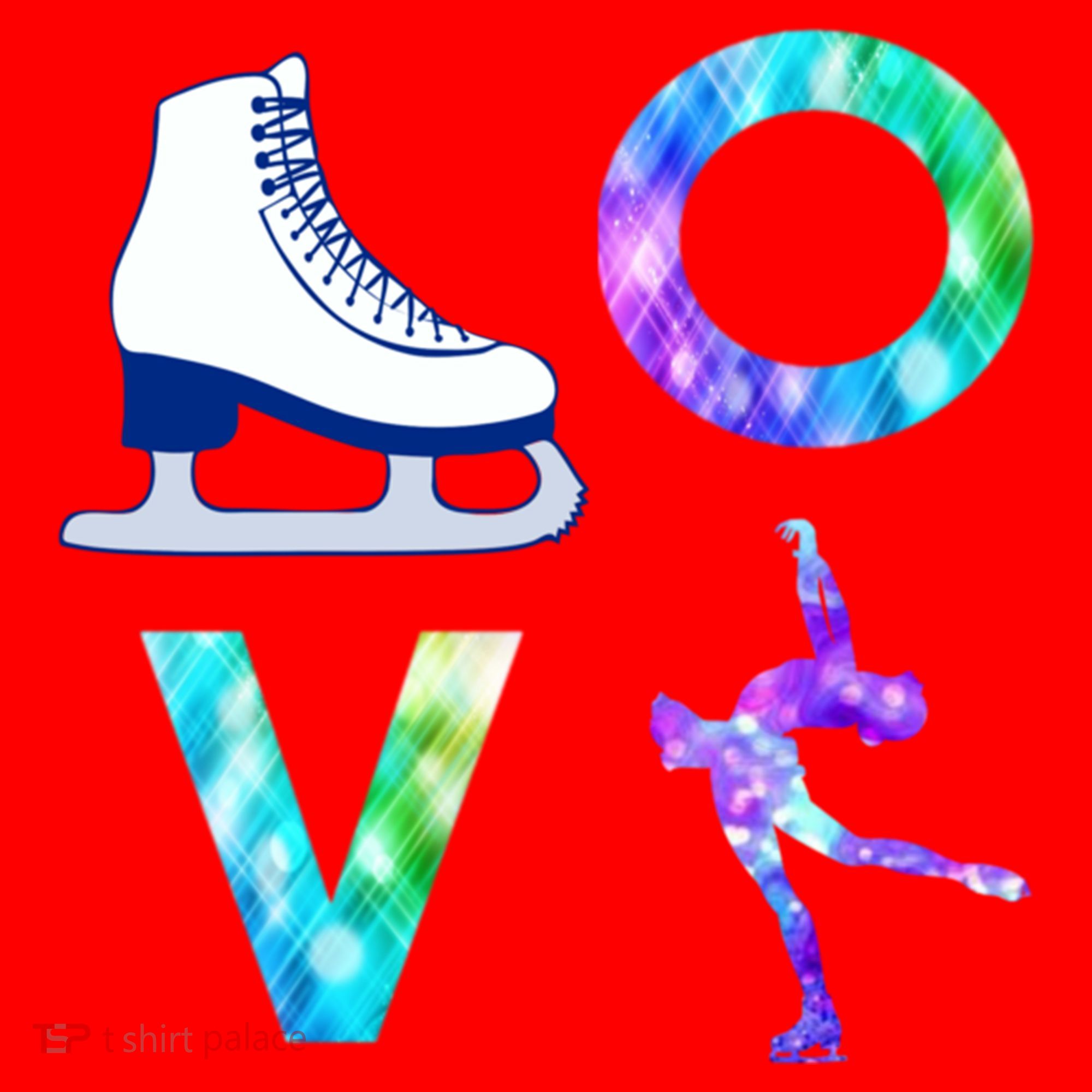 Love Figure Skating Ice Skater Girls Gift Santa Hat