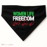  Life Freedom Support Persian Zan Zendegi Azadi USA-Made Doggie Bandana thumb 0