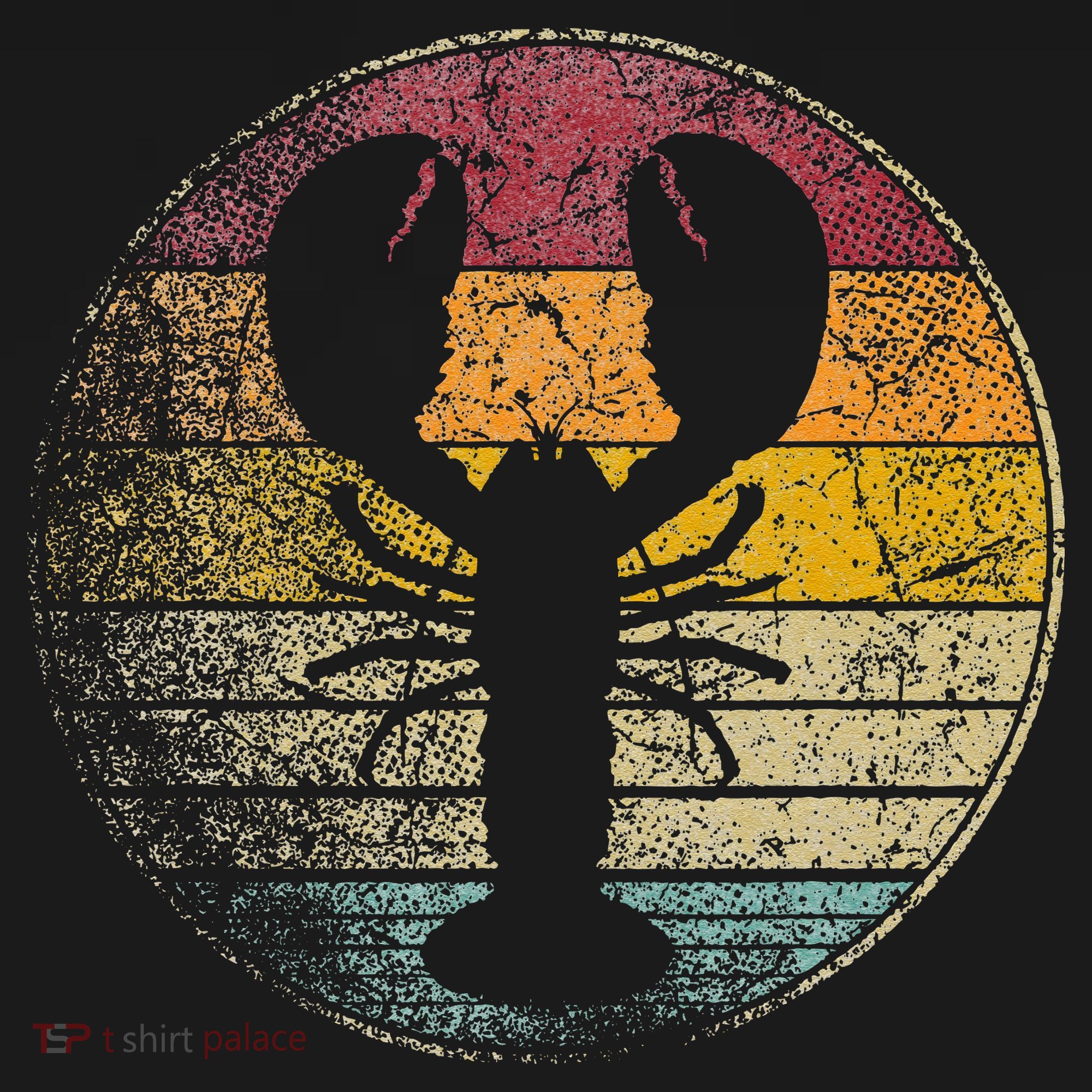 Lobster Fish Seafood Fishing Vintage Distressed Retro Style T-Shirt