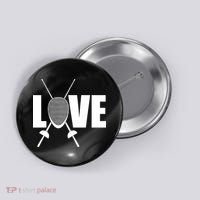 Love Fencing Sport Button thumb 0
