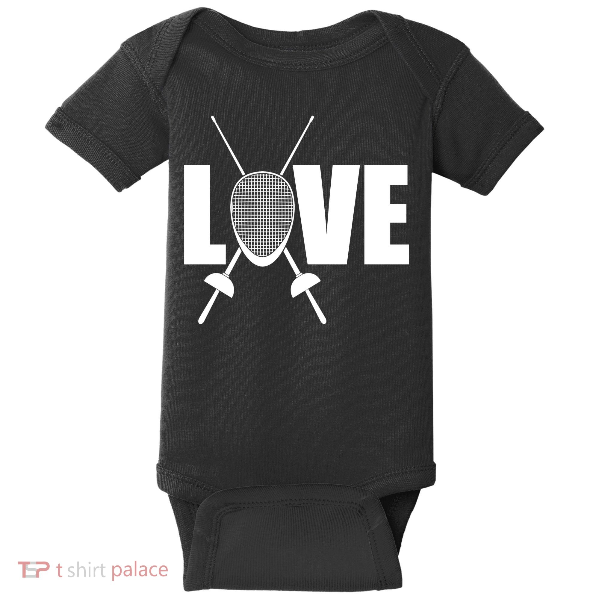Love Fencing Sport Baby Bodysuit