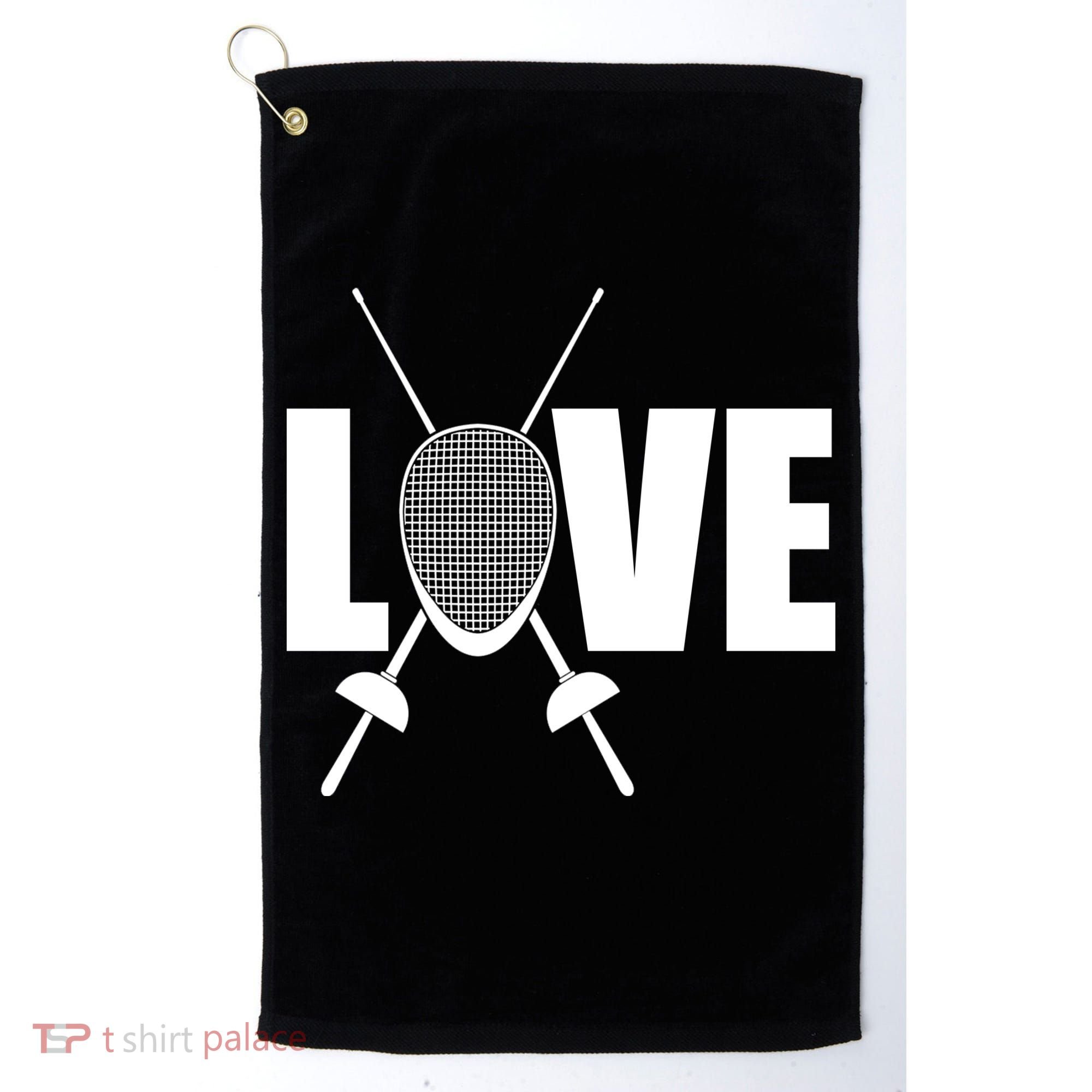 Love Fencing Sport Golf Towel