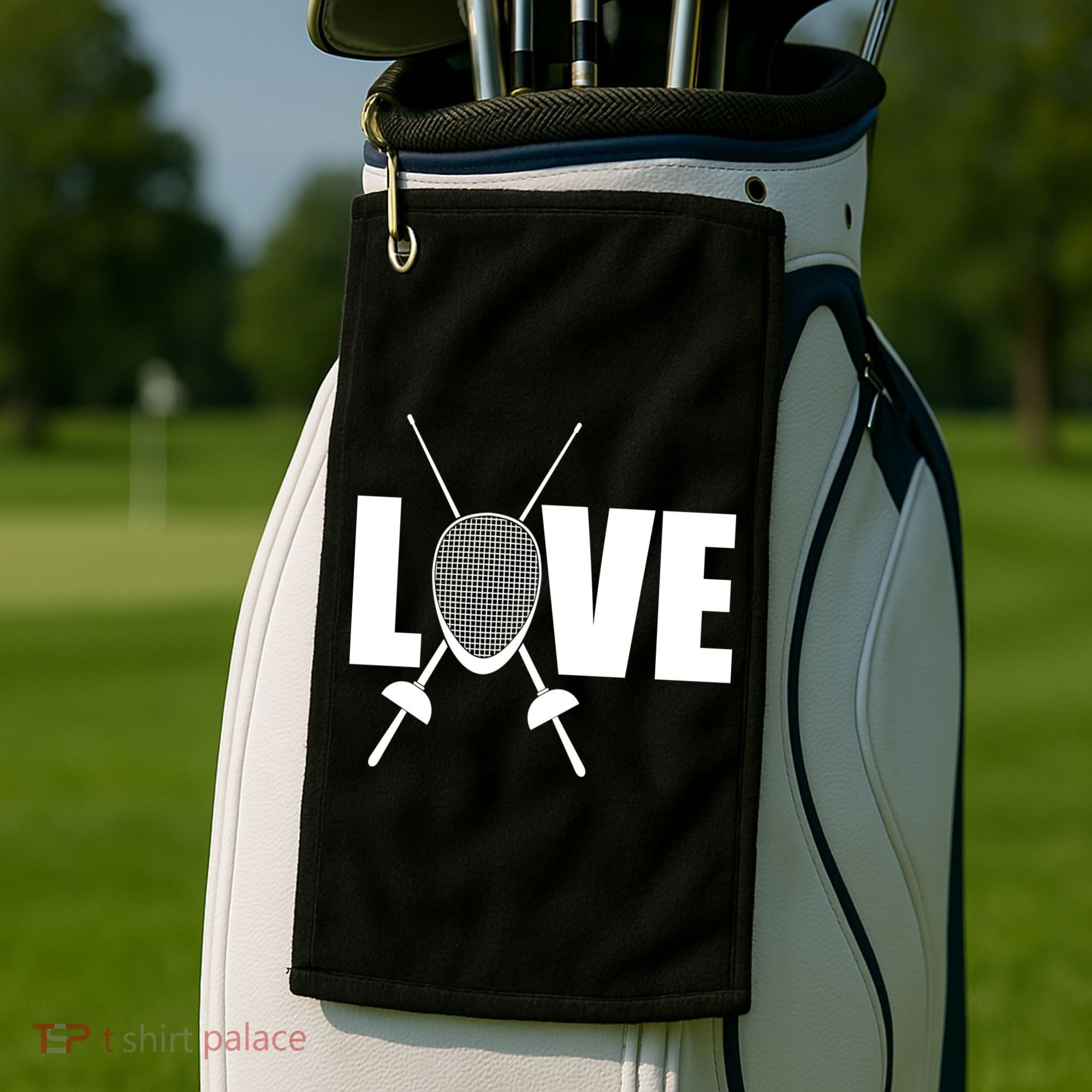 Love Fencing Sport Golf Towel