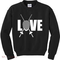 Love Fencing Sport Kids Sweatshirt thumb 0