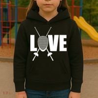 Love Fencing Sport Kids Hoodie thumb 3