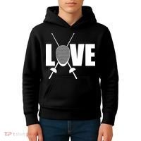 Love Fencing Sport Kids Hoodie thumb 4
