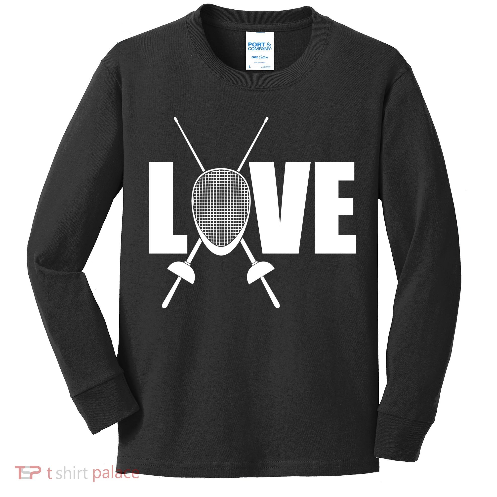 Love Fencing Sport Kids Long Sleeve Shirt
