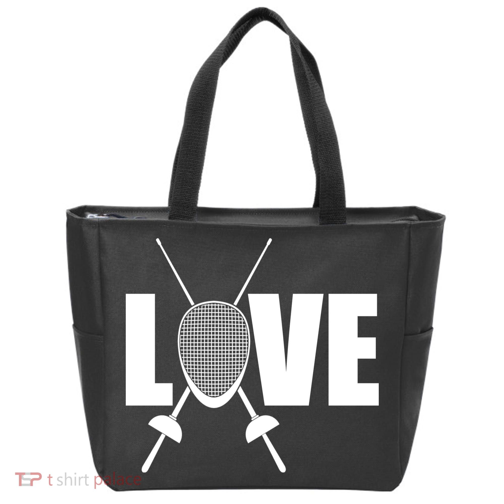 Love Fencing Sport Tote Bag