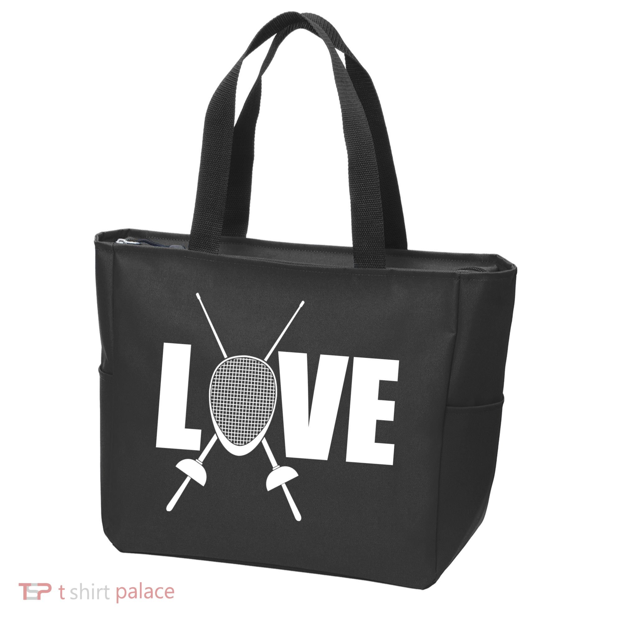 Love Fencing Sport Tote Bag