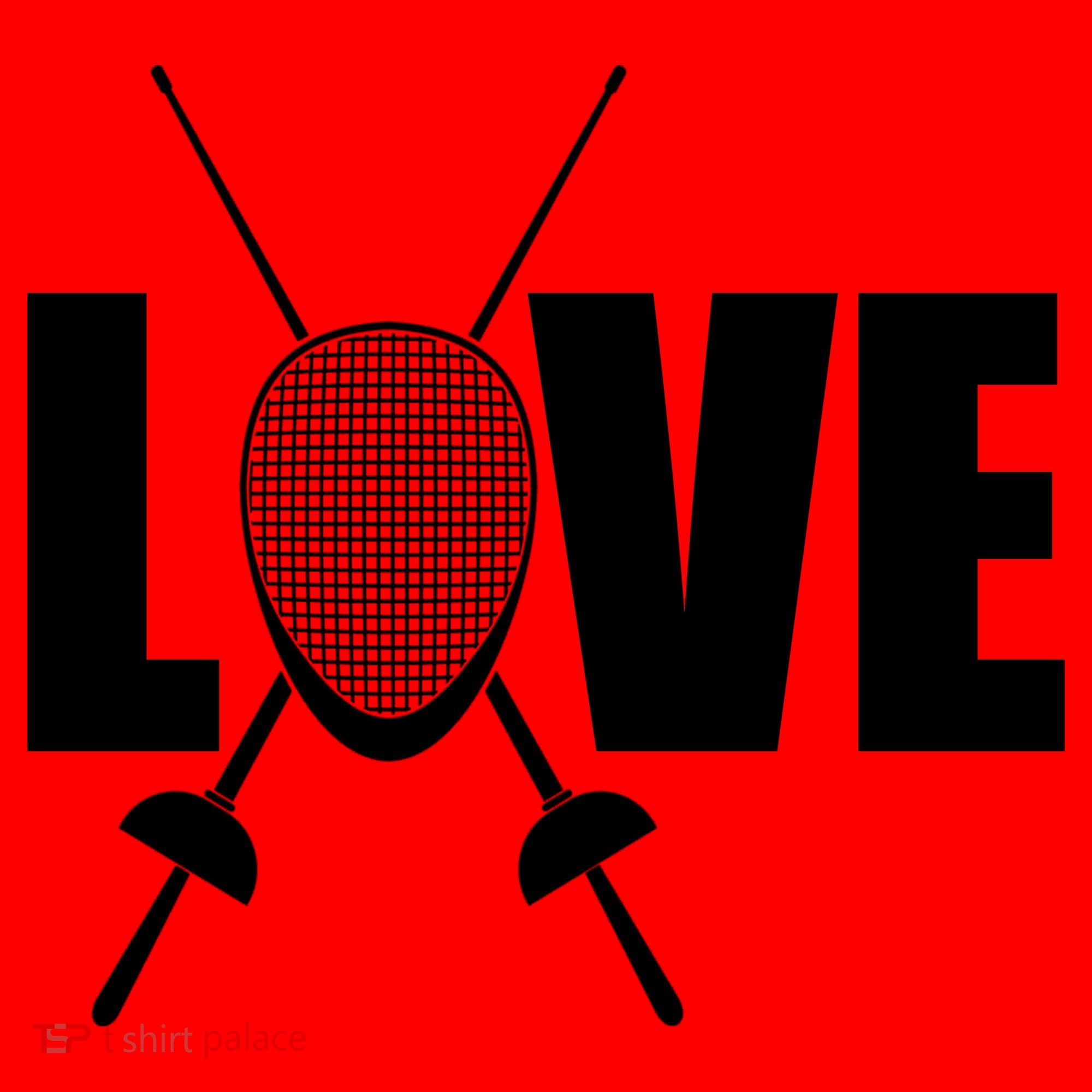 Love Fencing Sport Santa Hat