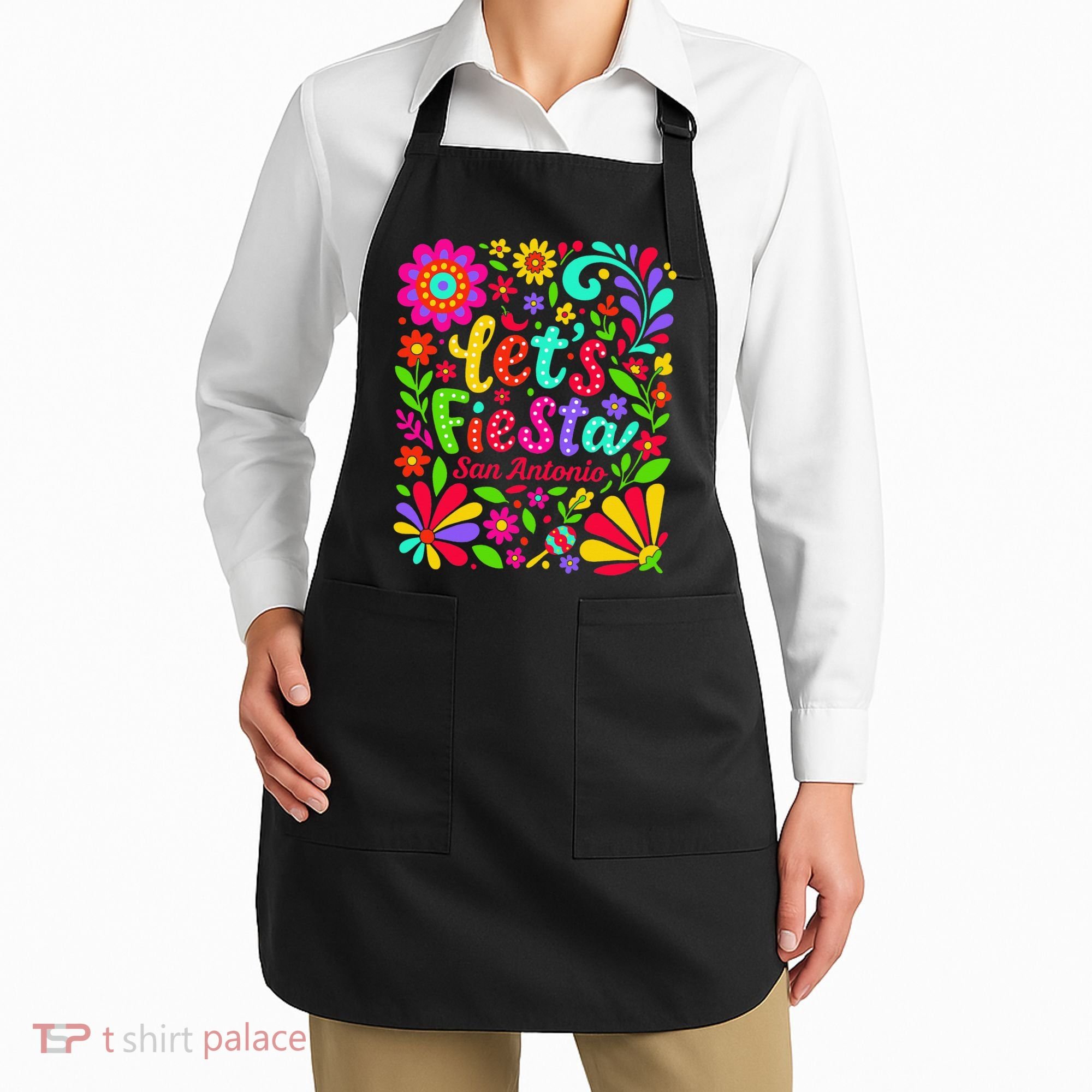 Lets Fiesta San Antonio Texas Cinco De Mayo Fiesta Squad Apron