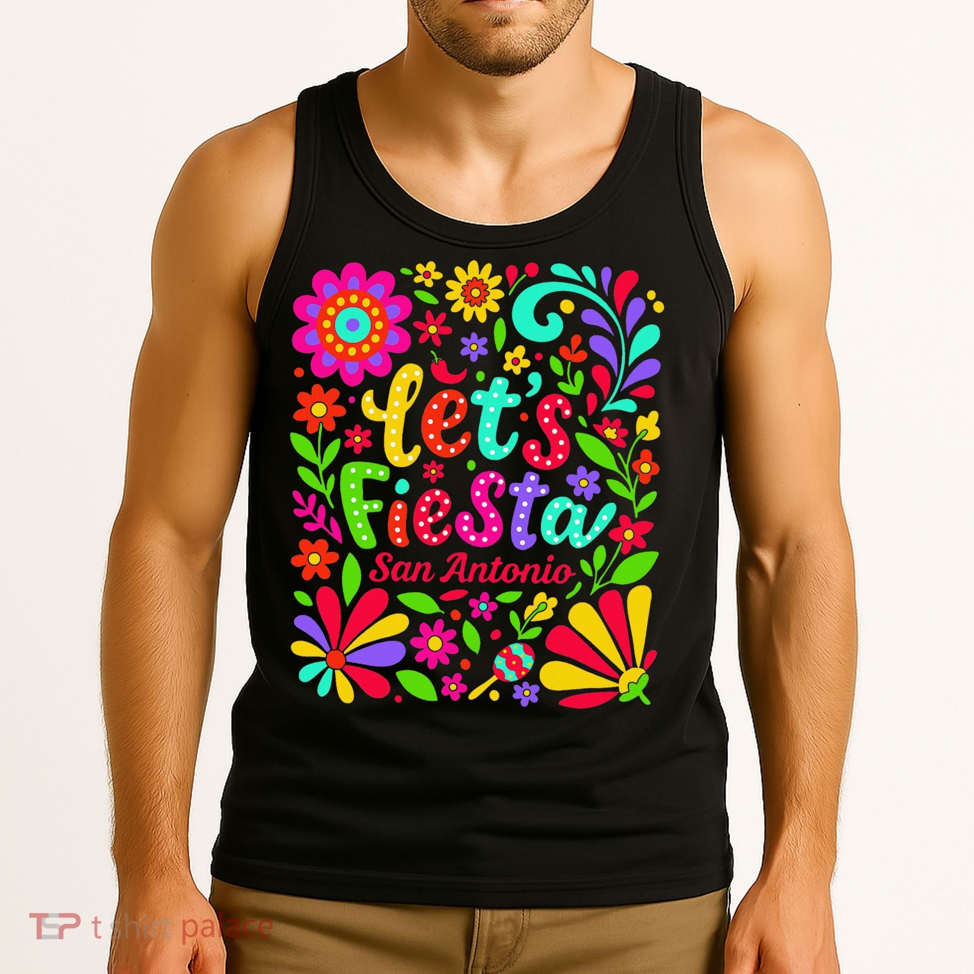 Lets Fiesta San Antonio Texas Cinco De Mayo Fiesta Squad Tank Top
