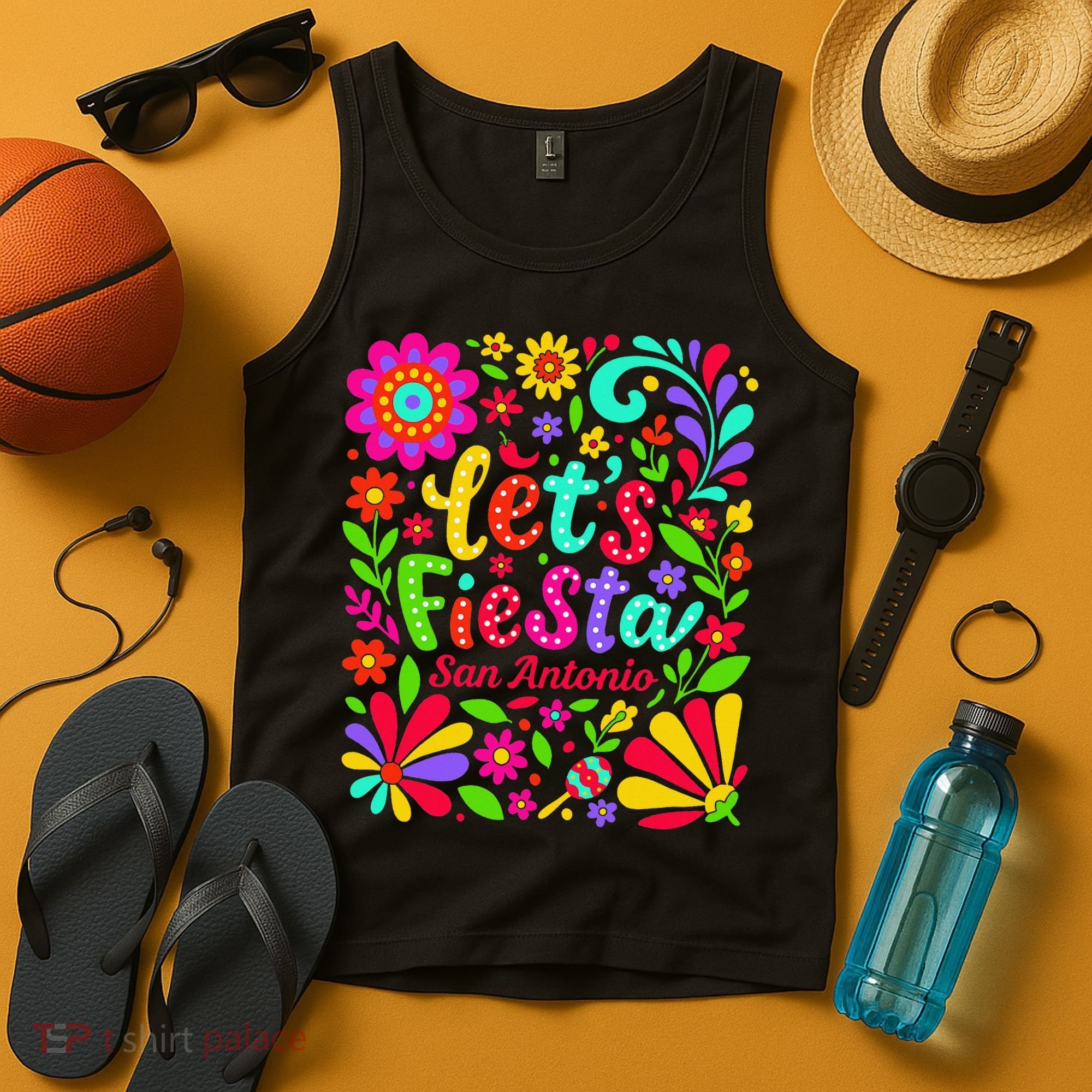 Lets Fiesta San Antonio Texas Cinco De Mayo Fiesta Squad Tank Top