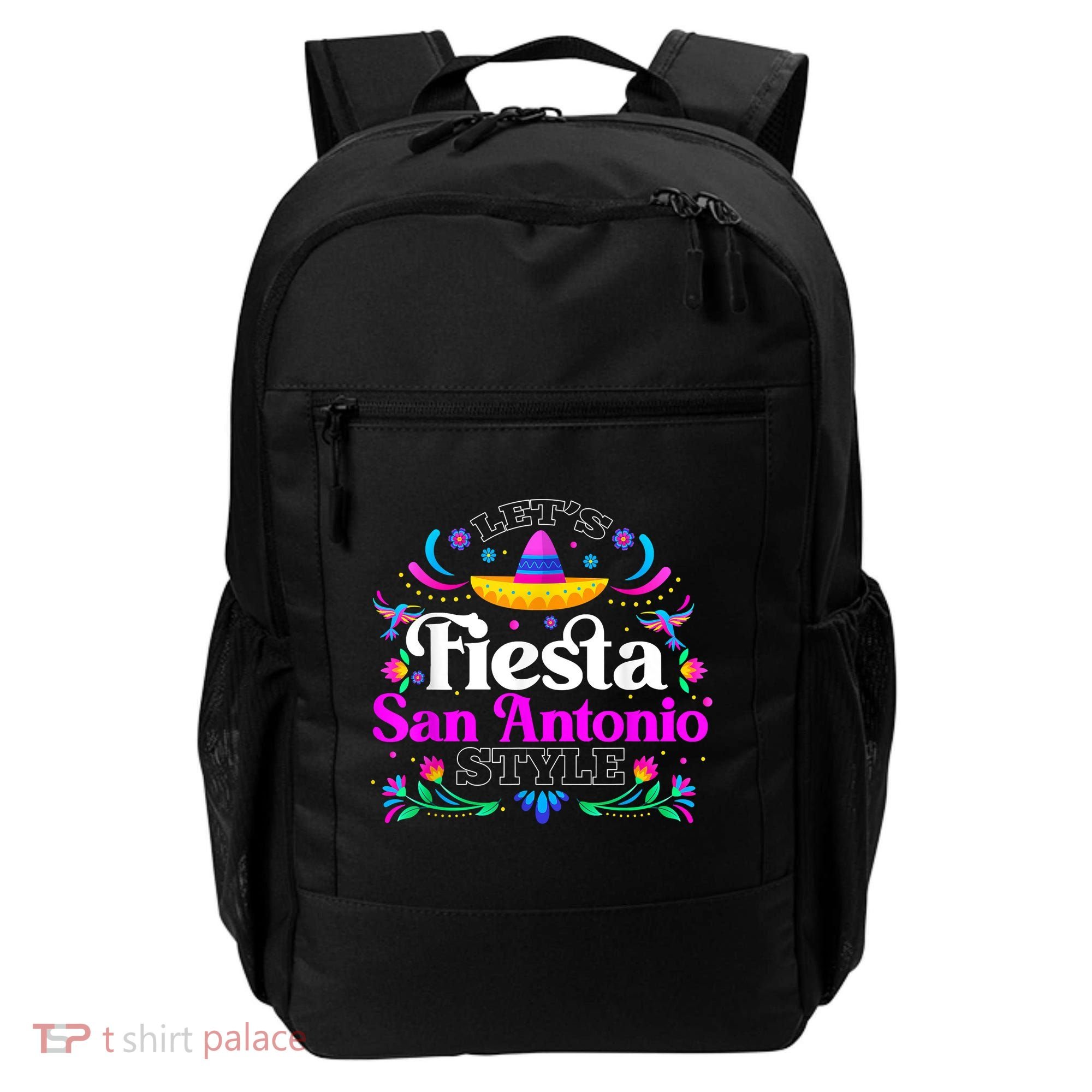 Let's Fiesta San Antonio Style Party Happy Cinco De Mayo Backpack