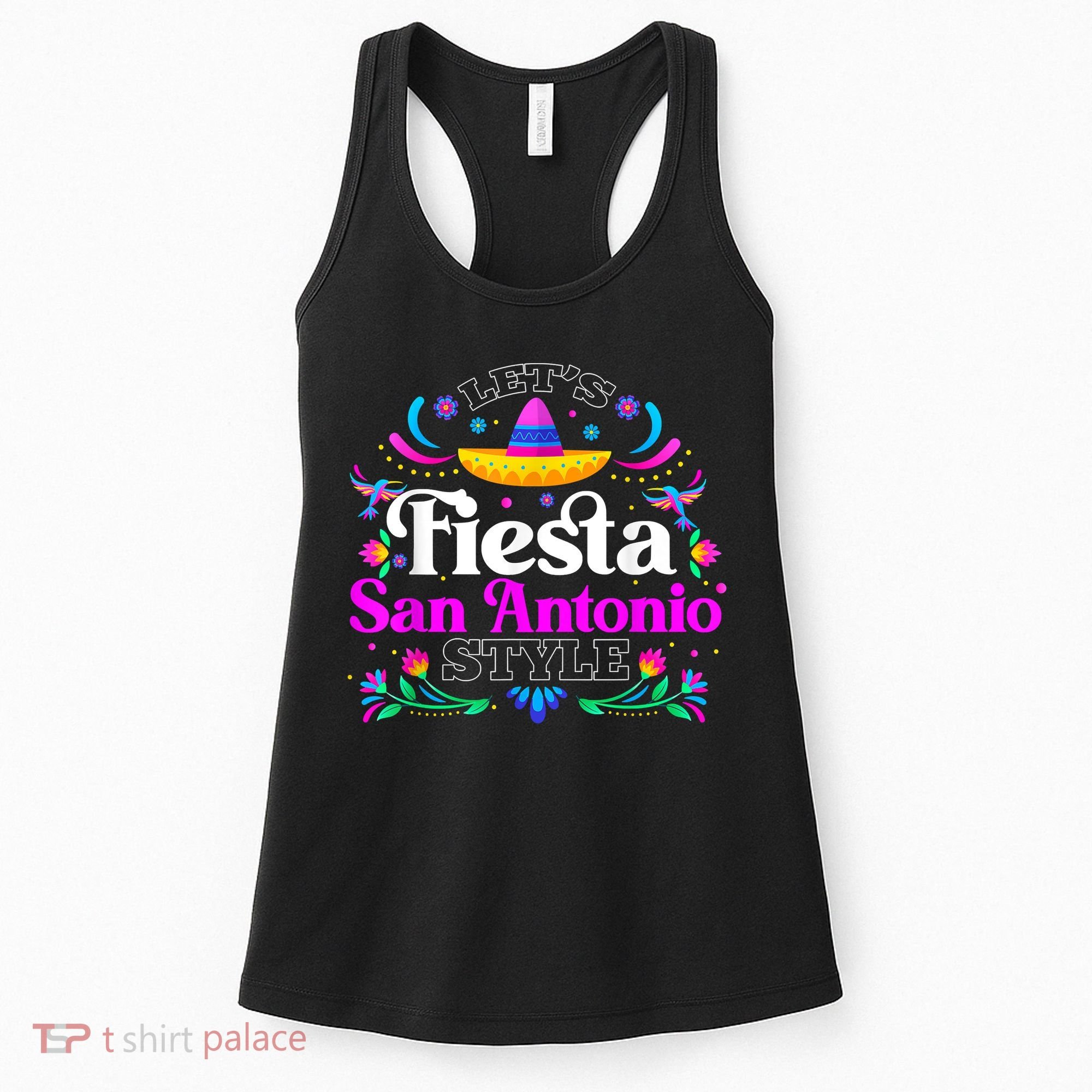 Let's Fiesta San Antonio Style Party Happy Cinco De Mayo Women's Tank Top